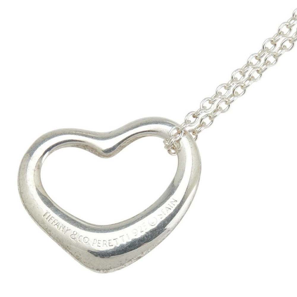 Tiffany Co Elsa Peretti Open Heart Necklace Sterling Silver